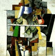 Kazimir Malevich portrait of composer matiushin oil